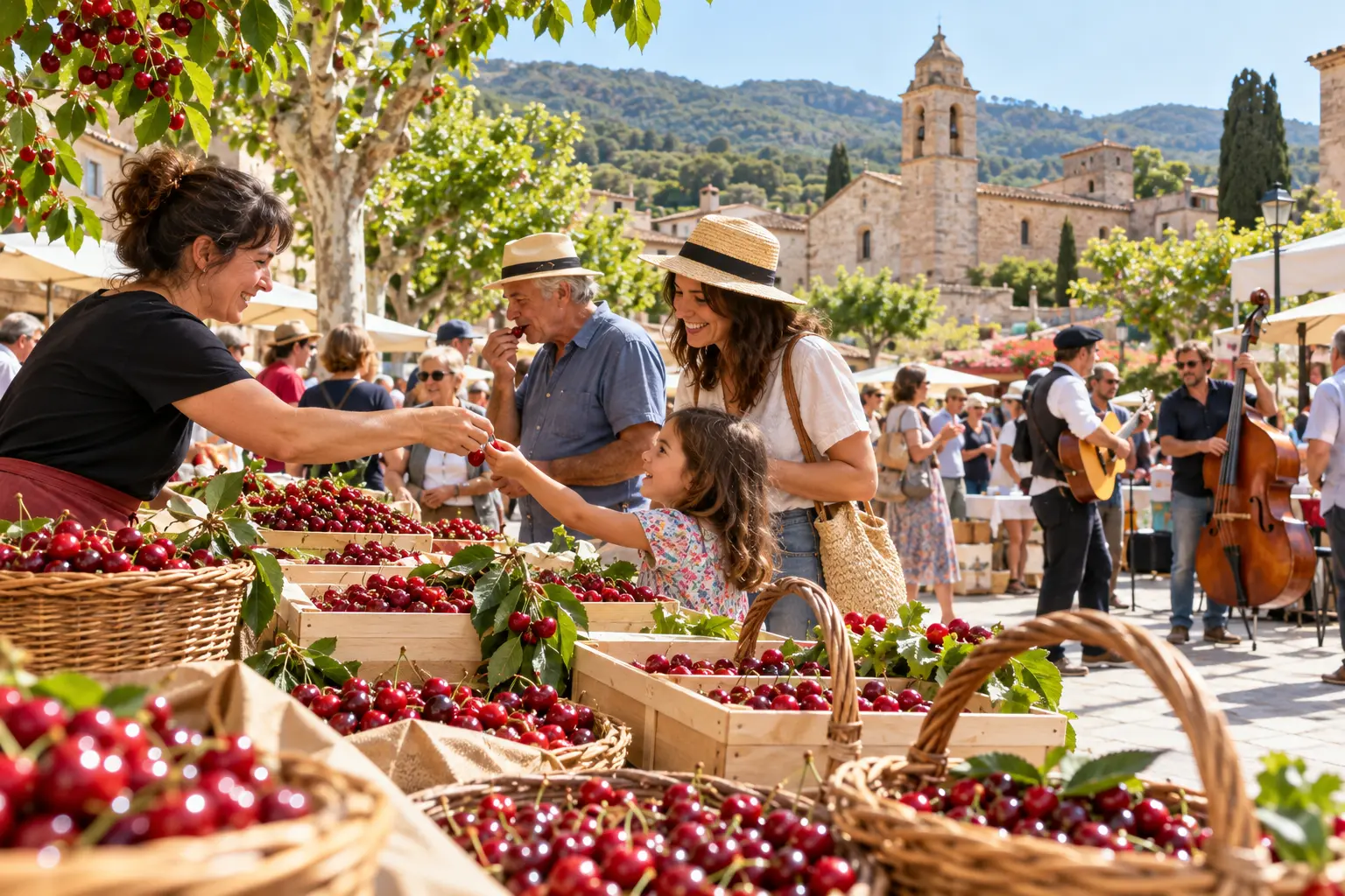Parades de cireres a la Festa de la Cirera