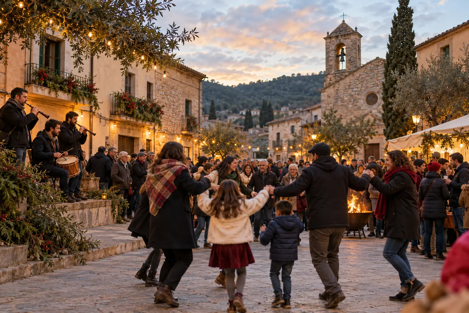 Veïns ballant a la Festa Major de Sant Pau