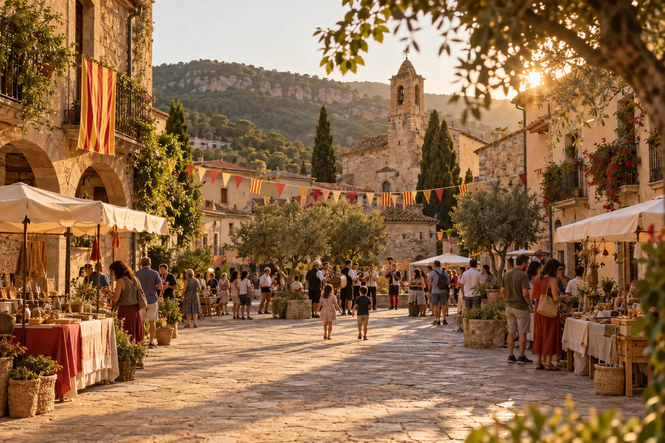 Festa popular en una plaça de poble
